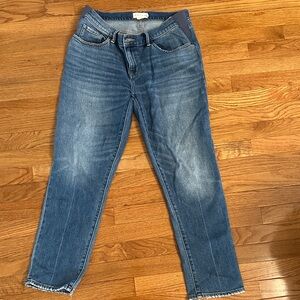 Hatch Women's Straight Leg Jeans in Medium Blue Wash